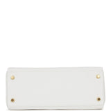 Hermes Kelly Retourne 28 White Clemence Gold Hardware