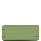Hermes Kelly Sellier 25 Vert Criquet Epsom Gold Hardware