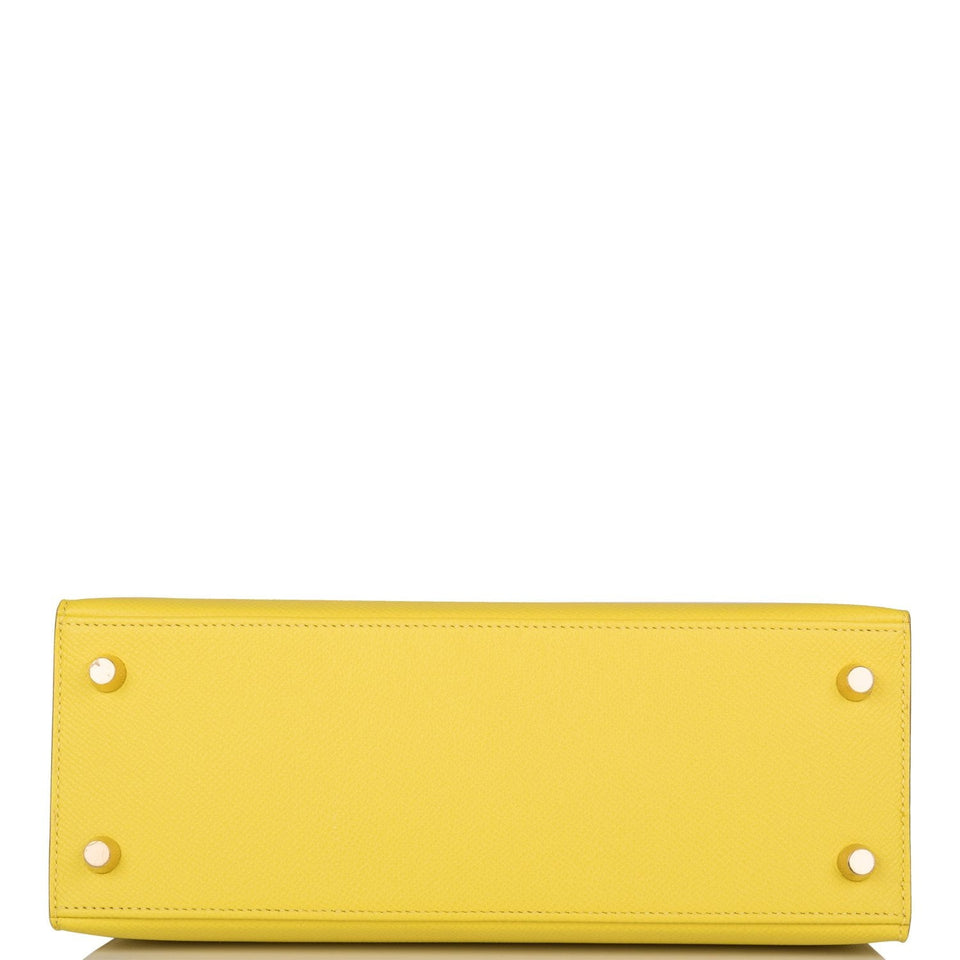 Hermes Kelly Sellier 25 Lime Epsom Gold Hardware