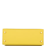 Hermes Kelly Sellier 25 Lime Epsom Gold Hardware