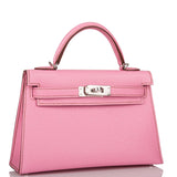 Hermes Kelly Sellier 20 Bubblegum Epsom Palladium Hardware