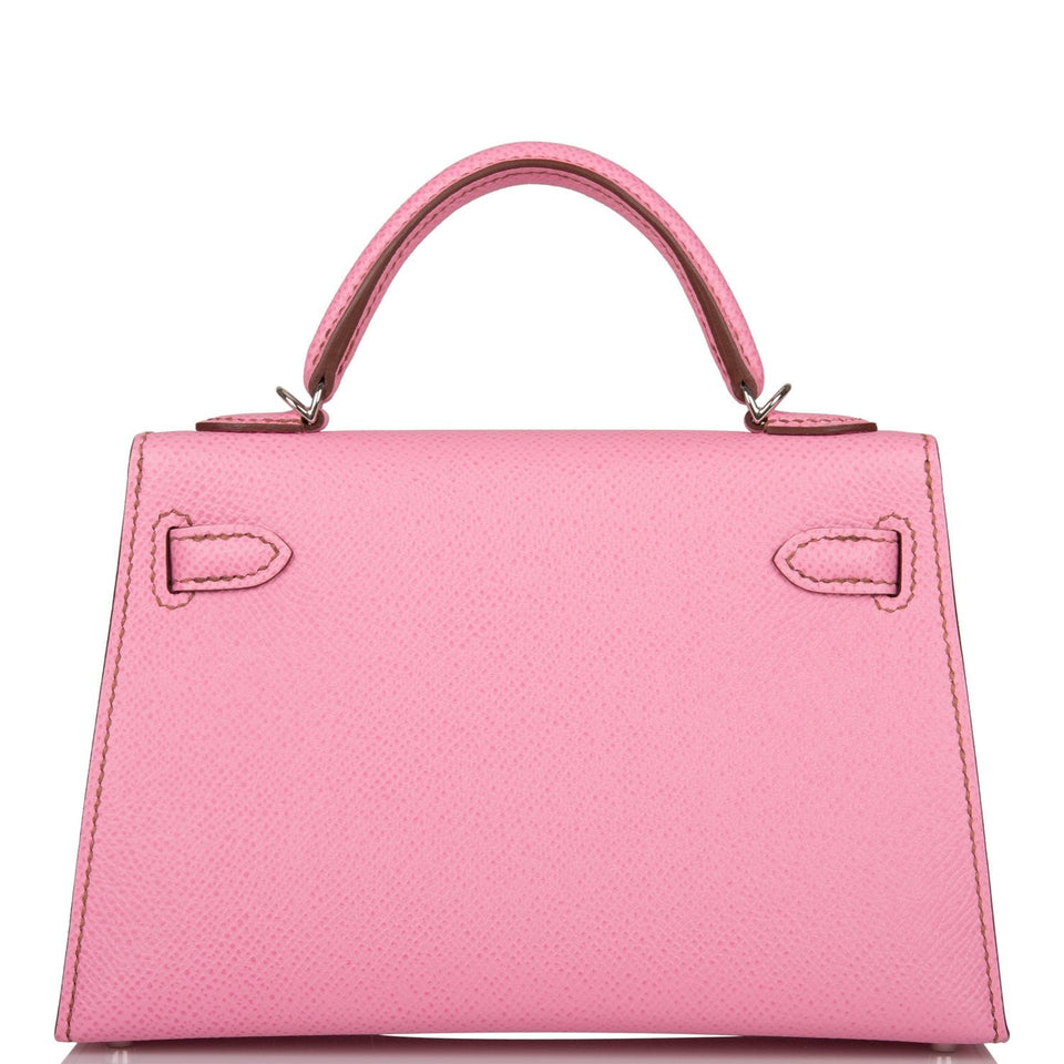 Hermes Kelly Sellier 20 Bubblegum Epsom Palladium Hardware