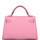 Hermes Kelly Sellier 20 Bubblegum Epsom Palladium Hardware