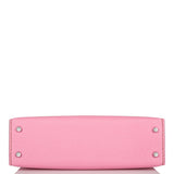 Hermes Kelly Sellier 20 Bubblegum Epsom Palladium Hardware