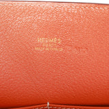 Vintage Hermes Kelly Retourne 28 Orange Dalmatian Buffalo Gold Hardware