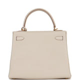 Hermes Kelly Retourne 25 Craie Togo Gold Hardware