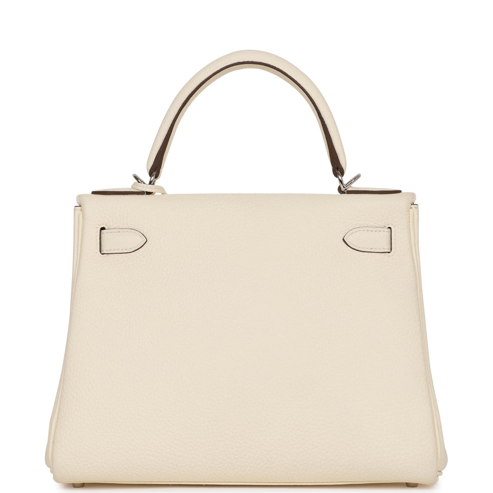 Hermes Kelly Retourne 28 Nata Clemence Palladium Hardware