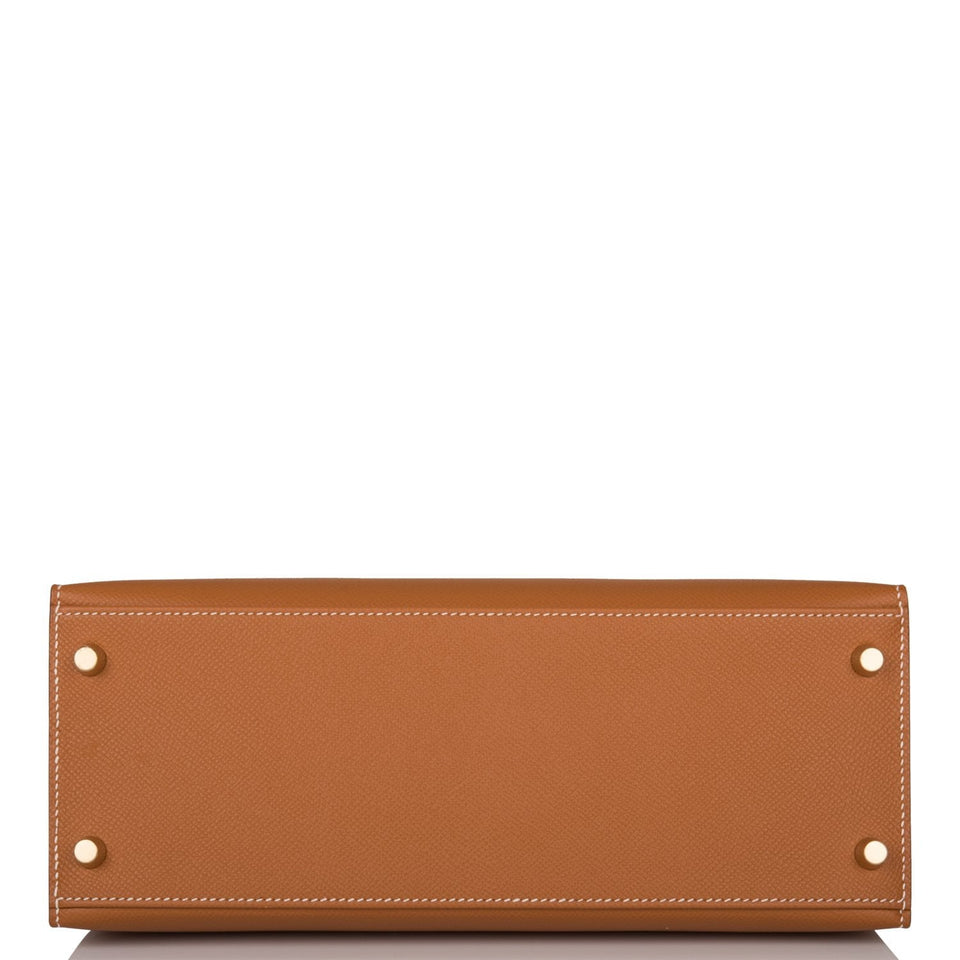 Hermes Kelly Sellier 28 Gold Epsom Gold Hardware