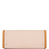 Hermes Kelly Sellier 28 Sesame Toile and Swift Palladium Hardware