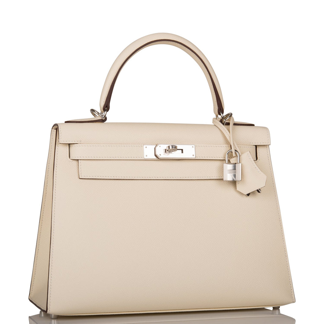 Hermes Kelly Sellier 28 Nata Verso Epsom Palladium Hardware