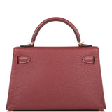 Hermes Kelly Sellier 20 Rouge H Chevre Gold Hardware