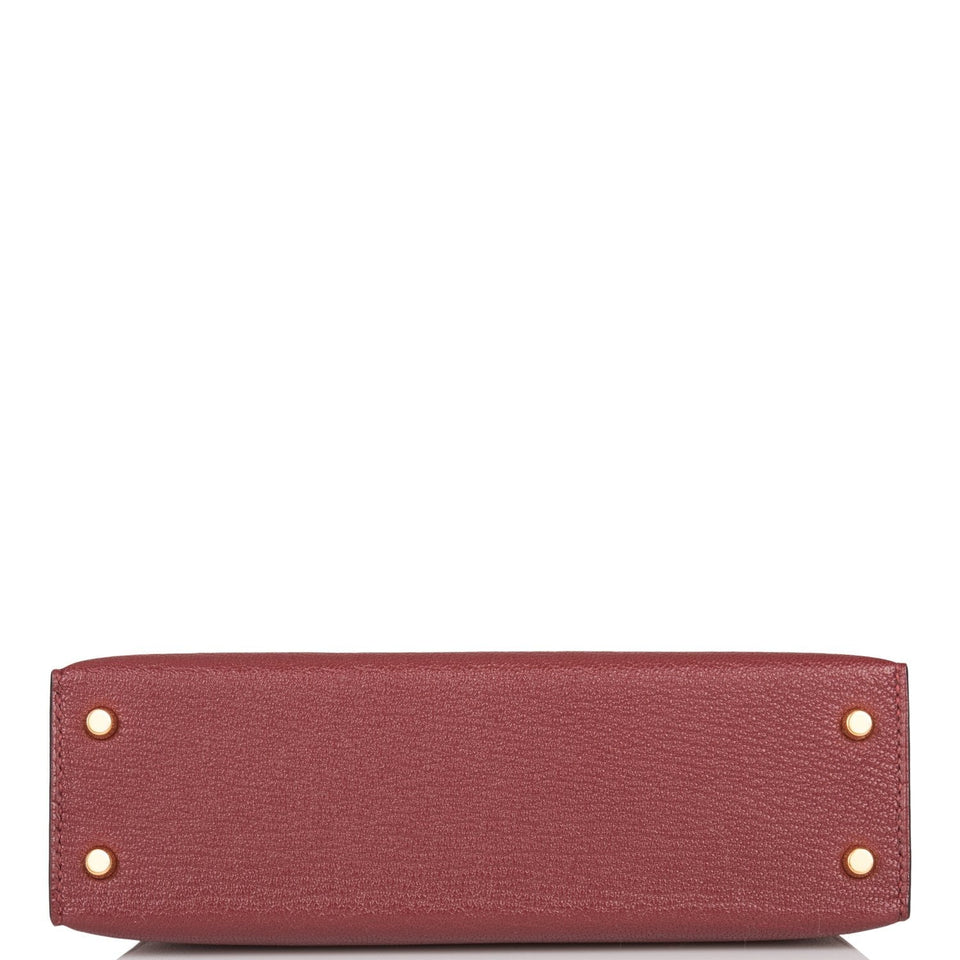 Hermes Kelly Sellier 20 Rouge H Chevre Gold Hardware