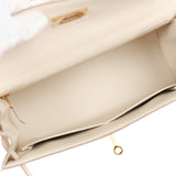 Hermes Kelly Sellier 28 Craie Epsom Gold Hardware