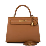 Hermes Kelly Sellier 28 Gold Epsom Gold Hardware