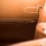 Hermes Kelly Sellier 28 Gold Epsom Gold Hardware