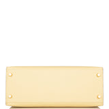Hermes Kelly Sellier 28 Jaune Poussin Epsom Gold Hardware