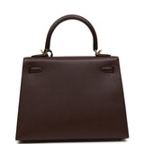 Hermes Kelly Sellier 25 Rouge Sellier Epsom Gold Hardware