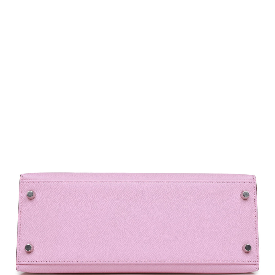 Hermes Kelly Sellier 28 Mauve Sylvestre Epsom Palladium Hardware