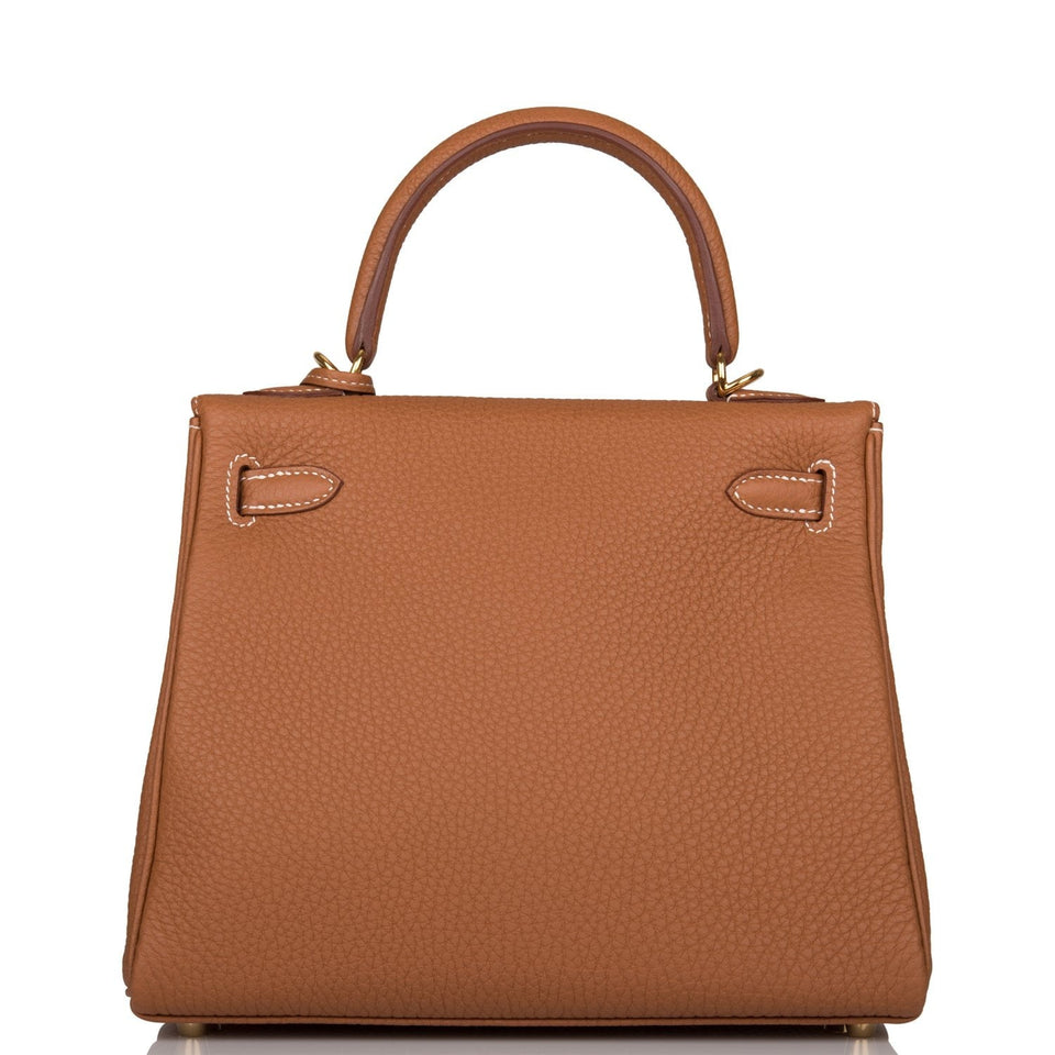 Hermes Kelly Retourne 25 Gold Togo Gold Hardware