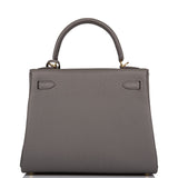 Hermes Kelly Retourne 25 Etain Togo Gold Hardware