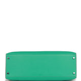 Hermes Kelly Flat 35 Lagoon Swift Palladium Hardware
