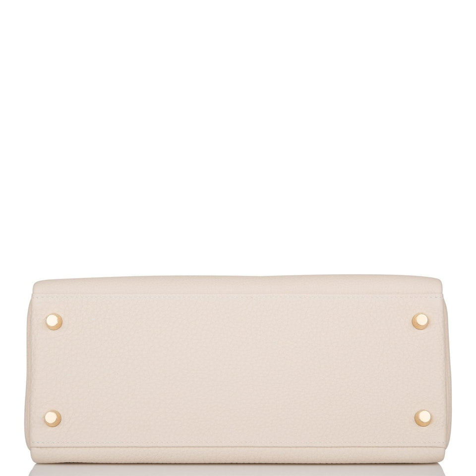 Hermes Kelly Retourne 28 Craie Togo Gold Hardware