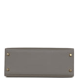 Hermes Kelly Sellier 28 Gris Meyer Epsom Gold Hardware