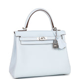 Hermes Kelly Retourne 25 Bleu Brume Swift Palladium Hardware