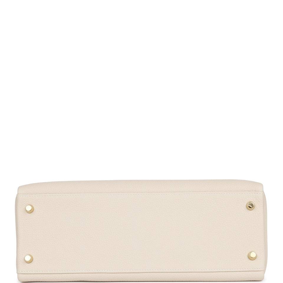Hermes Kelly Retourne 32 Craie Togo Gold Hardware