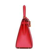 Hermes Kelly Sellier 28 Rose Extreme Epsom Gold Hardware