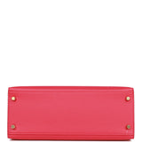 Hermes Kelly Sellier 28 Rose Extreme Epsom Gold Hardware