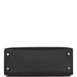 Hermes Kelly Sellier 25 Black Epsom Palladium Hardware