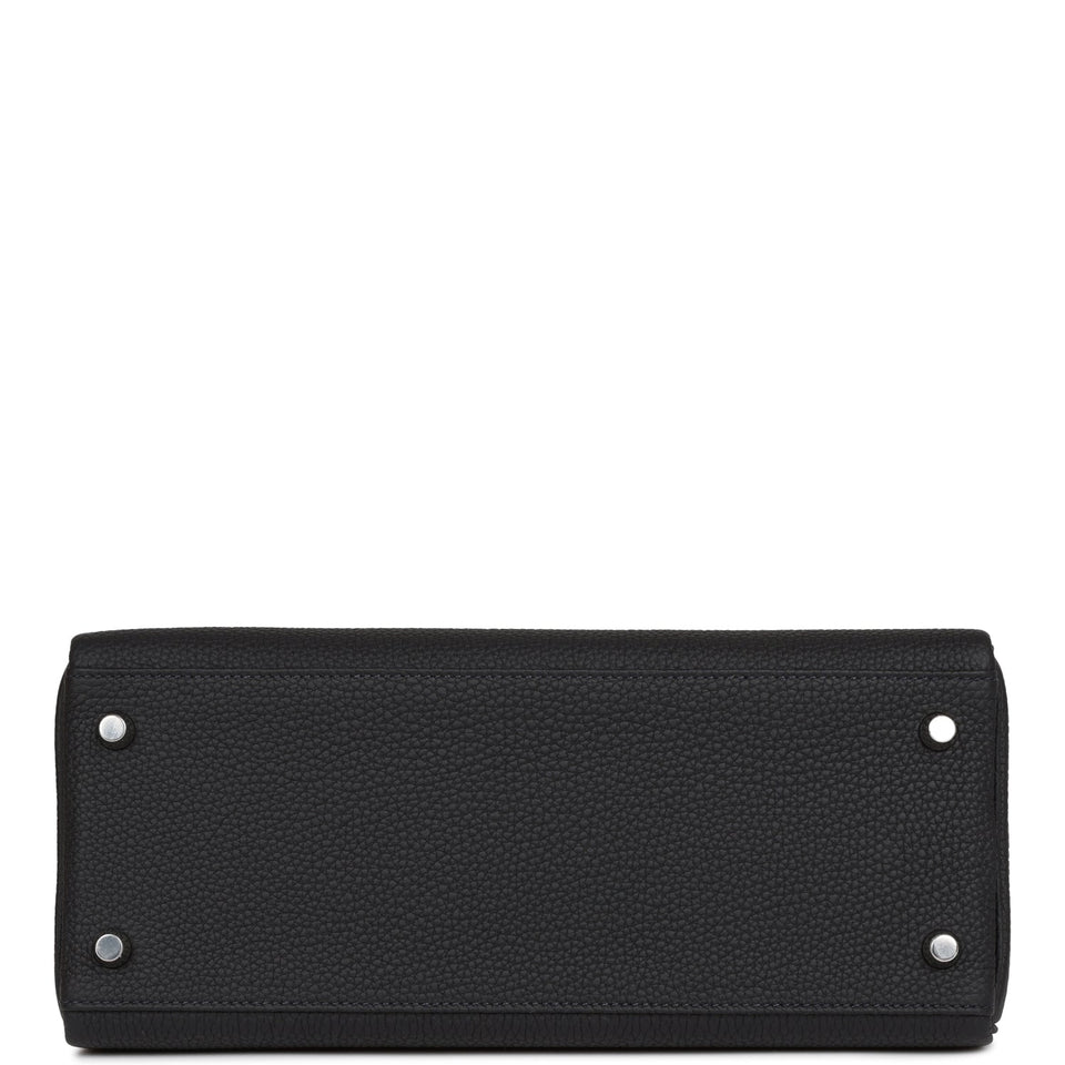 Hermes Kelly Retourne 28 Caban Togo Palladium Hardware