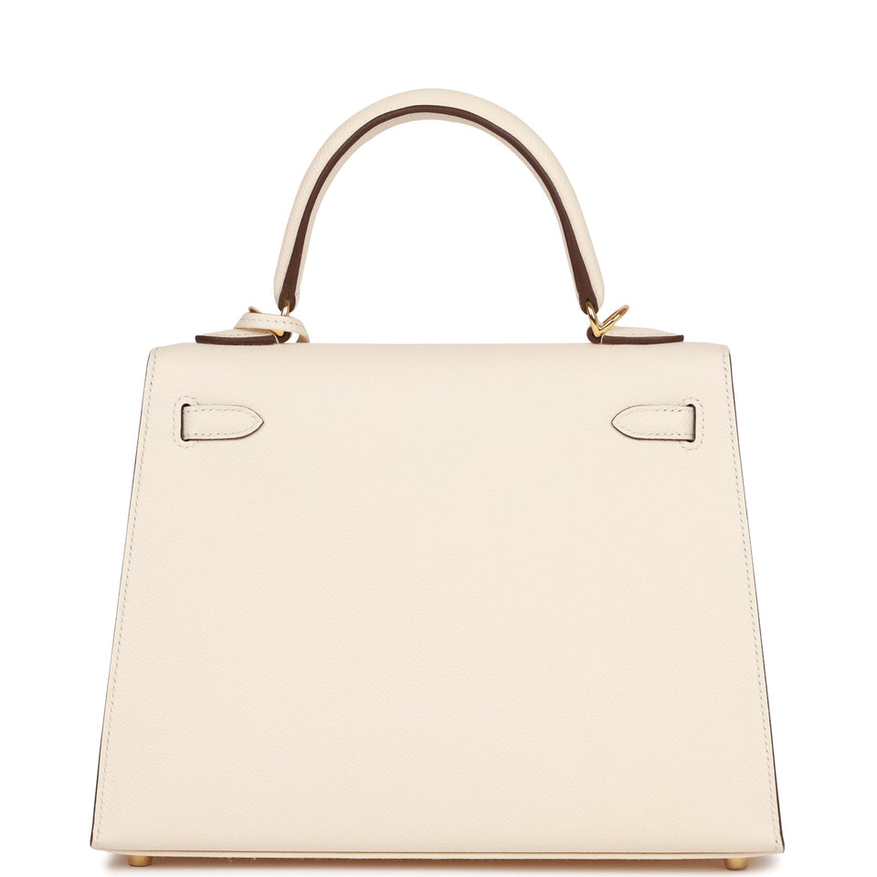 Hermes Kelly Sellier 25 Nata Epsom Gold Hardware