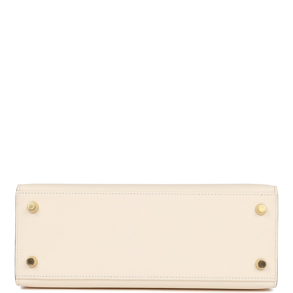 Hermes Kelly Sellier 25 Nata Epsom Gold Hardware