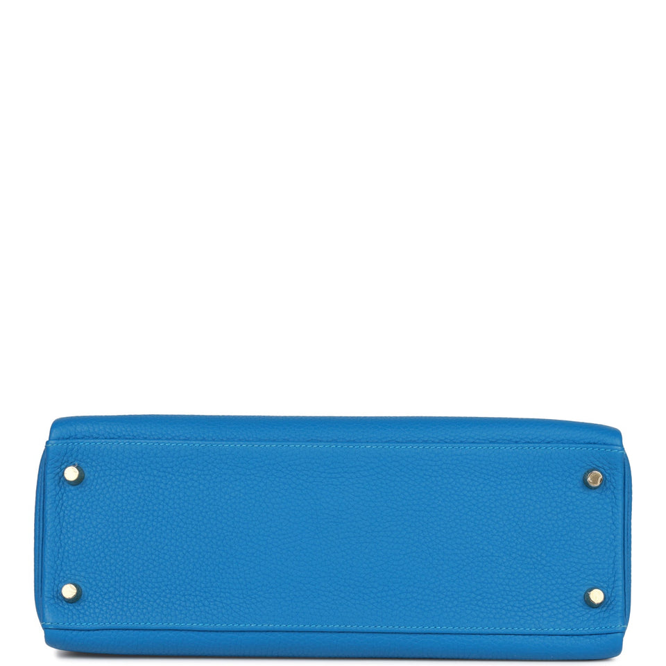 Hermes Kelly Retourne 32 Mykonos Clemence Gold Hardware