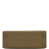 Hermes Kelly Sellier 25 Vert Olive Epsom Gold Hardware