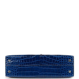 Hermes Kelly Sellier 20 Bleu Saphir Shiny Alligator Palladium Hardware