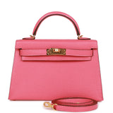Hermes Kelly Sellier 20 Rose Lipstick Chèvre Gold Hardware