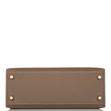 Hermes Kelly Sellier 25 Etoupe Epsom Gold Hardware