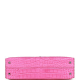 Hermes Kelly Sellier 20 Rose Shocking Matte Alligator Palladium Hardware