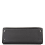 Hermes Kelly Sellier 28 Black Epsom Palladium Hardware