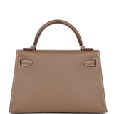 Hermes Kelly Sellier 20 Etoupe Epsom Palladium Hardware