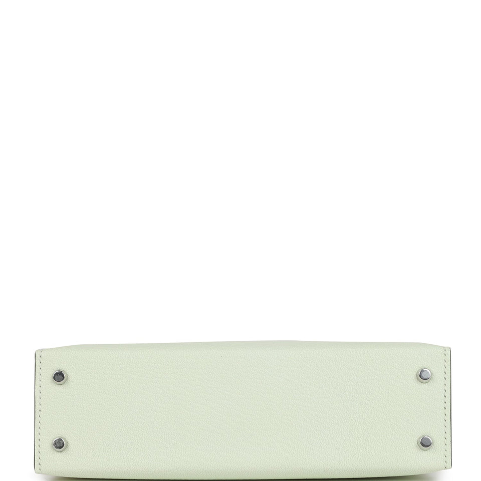 Hermes Kelly Sellier 20 Vert Fizz Chevre Palladium Hardware