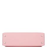 Hermes Kelly Sellier 20 Rose Sakura Chevre Palladium Hardware