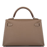 Hermes Kelly Sellier 20 Etoupe Epsom Palladium Hardware