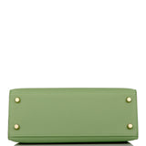Hermes Kelly Sellier 25 Vert Criquet Epsom Gold Hardware