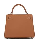 Hermes Kelly Retourne 25 Gold Togo Palladium Hardware