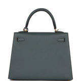 Hermes Kelly Sellier 25 Bleu Orage Epsom Gold Hardware