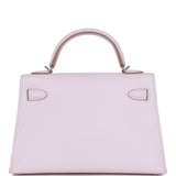 Hermes Kelly Sellier 20 Mauve Pale Epsom Palladium Hardware